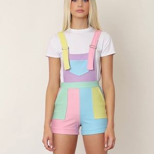 Blackmilk PAINT BY NUMBERS OVERALLS sz S💕🤍💙